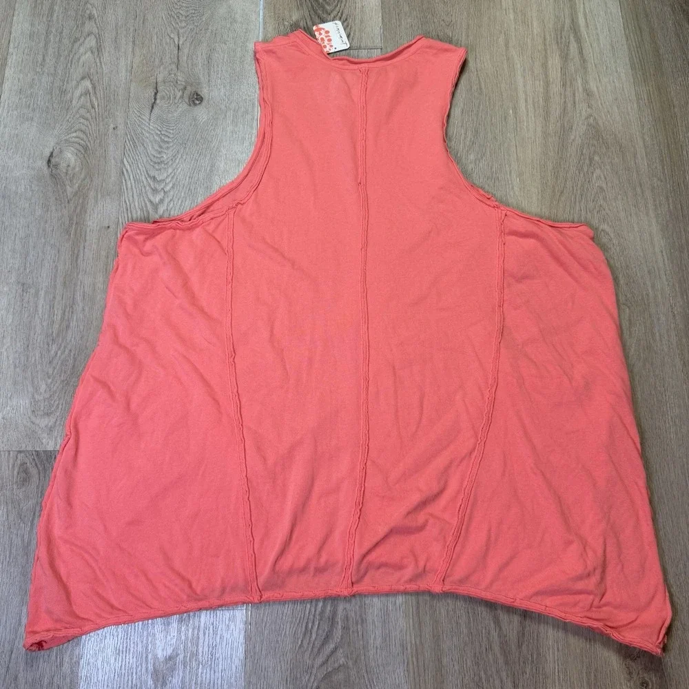 NWT free people fp movement coral‎ sleeveless tunic top with pockets S $48